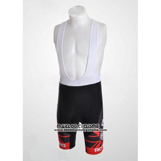 2010 Maillot Ciclismo Rock Racing Noir et Rouge Manches Courtes et Cuissard